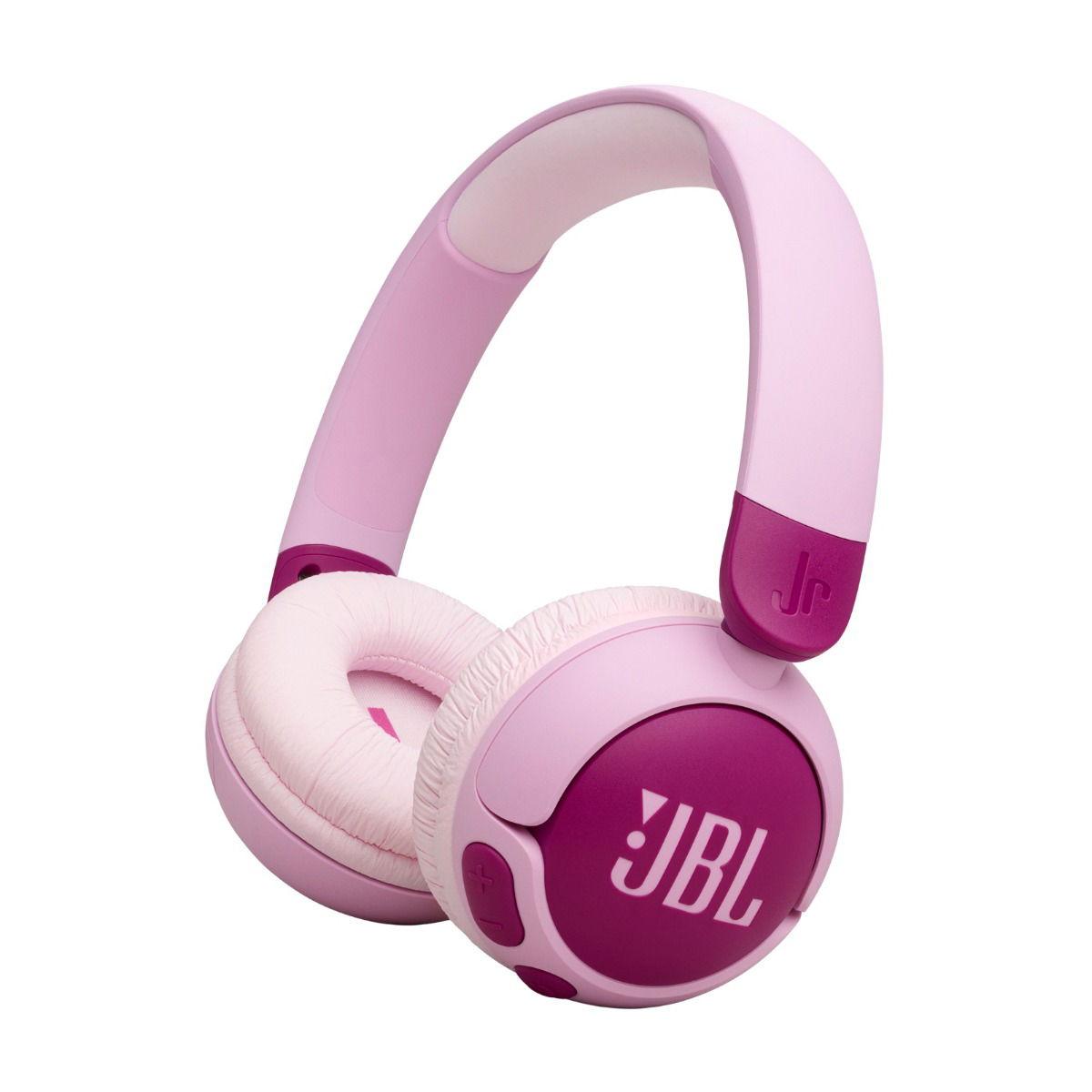 JBL Junior 320 BT، سماعات بلوتوث لاسلكية للأطفال مع ميكروفون مدمج، 50 ساعة تشغيل، صوت JBL آمن، صوت منخفض، أزرار تحكم سهلة ومجموعة ملصقات، 320BT، أرجواني