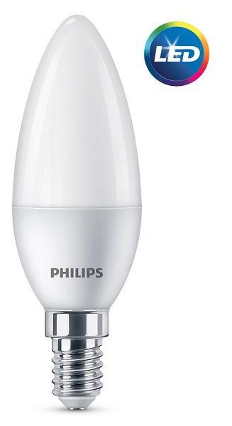 مصباح فيليبس ليد شمعه عادي اصفر 4 واط مثلج غير قابل للخفت (PHI-929002273284)