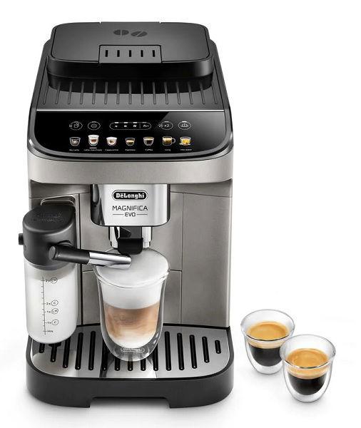 De'Longhi Magnifica Evo, Fully Automatic Coffee Machine, Bean to Cup, Ideal for Espresso, Americano, Cappuccino, Latte, Macchiato & Many More Coffee Recipes, 9+ Functions, 1450W, 1.8L, 15 Bar, ECAM290.81.TB, Grey
