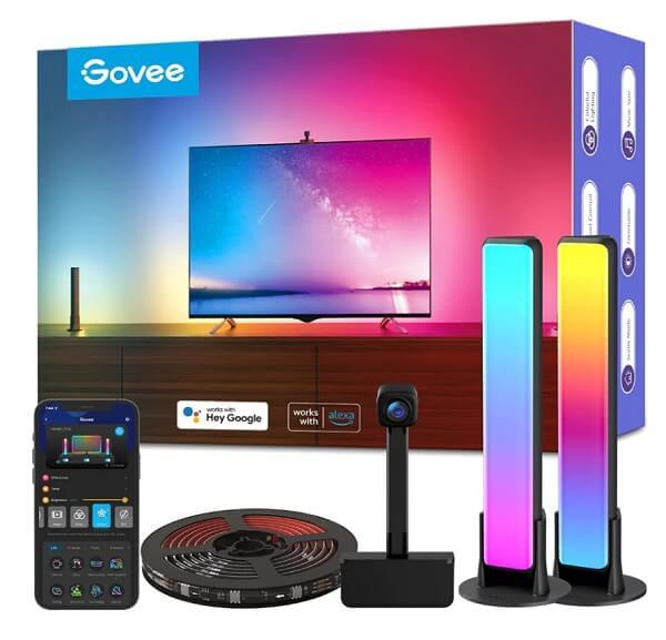 Govee DreamView Pro Kit: 2 Light Bars + TV LED Strip Backlight with Camera (H605B)