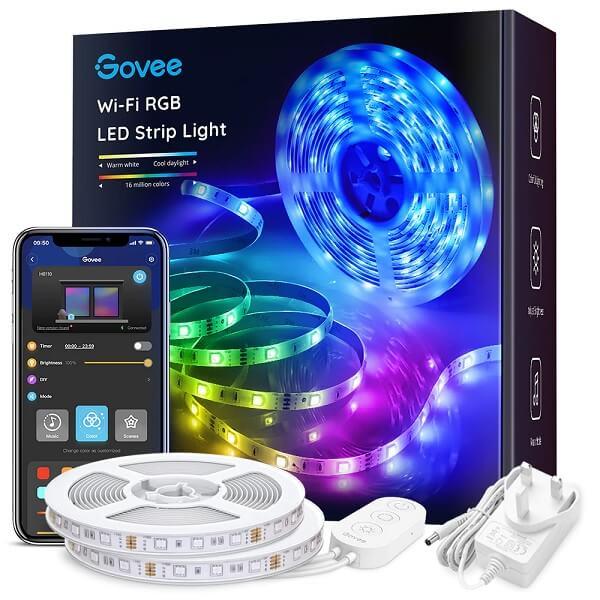 Govee RGB Smart Wi-Fi + Bluetooth LED Strip Lights(10m) (H6110)