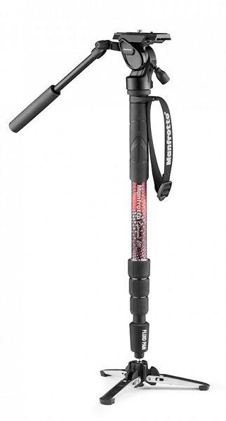 طقم أحادي القوائم من الألومنيوم لكاميرا الفيديو مانفروتو إليمنت MII مع رأس سائل (MVMELMIA4LIVE)