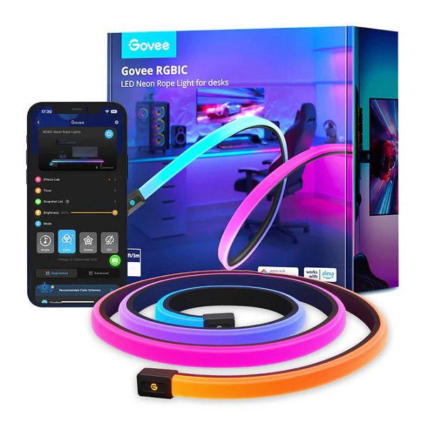 Govee RGBIC LED Neon Rope Light for desks 3m. (H61C3)