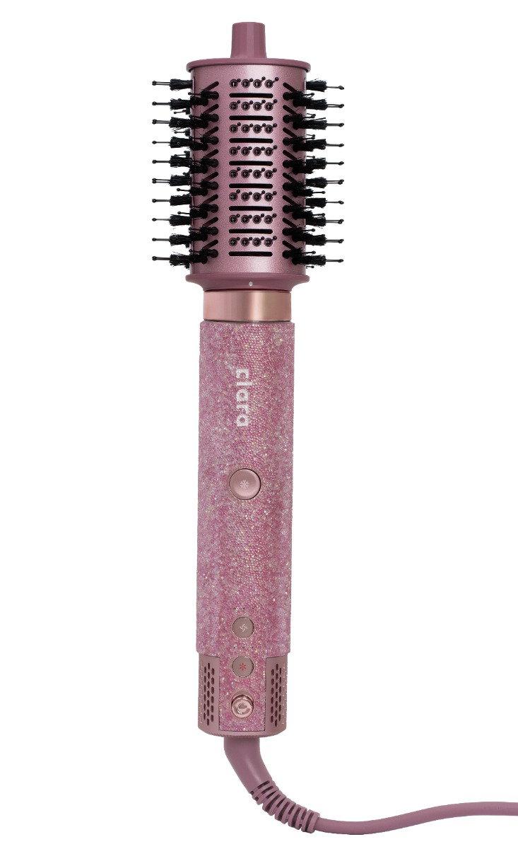 Clara Glossy Multi-Use Hair Dryer, 1500W, All Hair Types Styling Device, 6 Attachments, 3 Heat & Air Levels, Ionic generator, C33, Pink