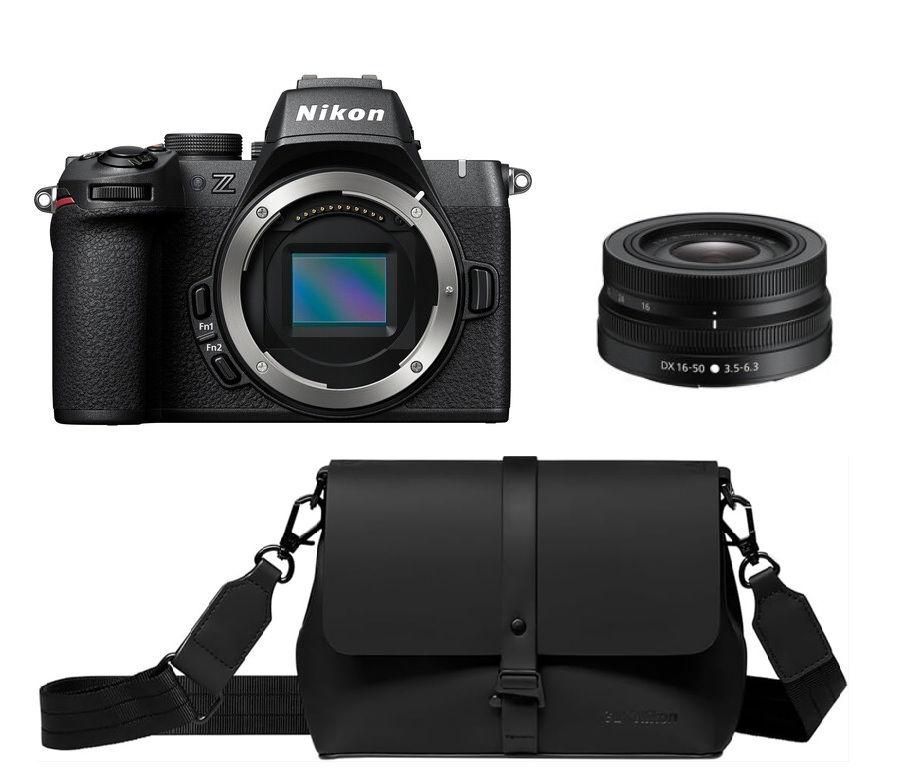 طقم كاميرا نيكون Z50 II مع عدسة 16-50 DX (VOK150XM) وحقيبة نيكون GL X لكاميرا Z50II (GLXNKCBBK)