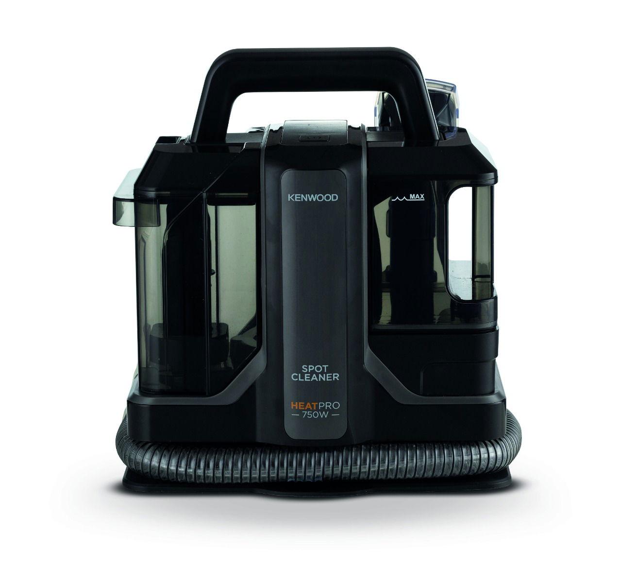 مكنسة كهربائية كينوود سبوت كلين هيت برو، 750 واط، 1.1 لتر، تنظيف ثلاثي الوظائف: غسيل وفرك وشفط، للسجاد والمفروشات، SCP100، أسود