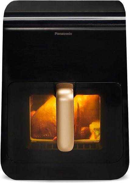 مقلاة هوائية من باناسونيك مع بخار لطيف لنتائج مقرمشة وعصيرية، 1450 واط، 6 لتر، نافذة عرض، تسخين علوي وسفلي، لوحة لمس LED مع 11 قائمة محددة مسبقًا، NF-CC600AUA، أسود وأزرق