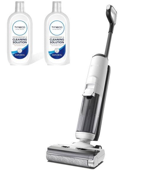 Tineco iFloor 5 Breeze Wet and Dry Cordless Vacuum Cleaner and Mop with 190w suction, Ideal for Hard Floors, FW123400AE + 2 pieces Tineco Hard Floor Deodorizing & Cleaning Solution, 1L, 9FWWS101300