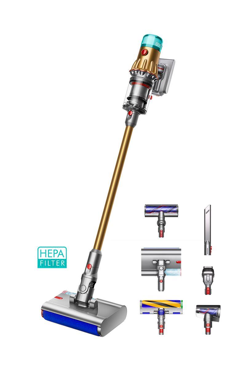 Dyson V12s Detect Slim Submarine™ Complete, 1200W, 0.35L, Wet & Dry Vacuum Cleaner, De-tangling Motorbar, Gold