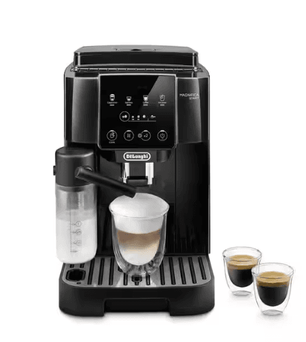 De'Longhi Magnifica Start, Fully Automatic Coffee Machine, Bean to Cup, Ideal for Espresso, Americano, Cappuccino, Latte, Macchiato & Many More Coffee Recipes,  6+ Functions, 1450W, 1.8L, 15 Bar, ECAM220.60.B, Black
