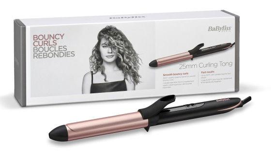 Babyliss Hair Curlers, Up to 210°, 6 Heat Settings, 25mm Barrel, Quartz Ceramic Coated Finish, Ultra Fast Heat Up, Auto Shut Off, Heat Glove, Heat Mat, C451SDE, Black