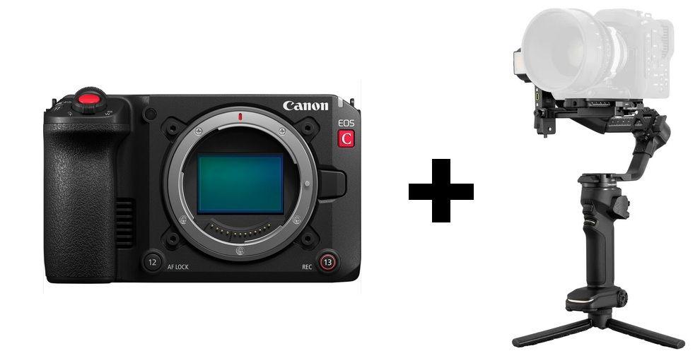 Canon 7K Full Frame sensor, Open Gate RAW recording, 32MP stills, Free Gift Zhiyun Crane 4 Gimbal, EOSC50, Black