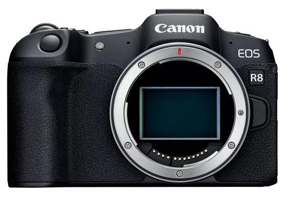 كاميرا كانون EOS R8 بدون مرآة، هيكل فقط، 24.2 ميجابكسل، فيديو 4K + بطارية LP17، أسود، EOSR8BLP17
