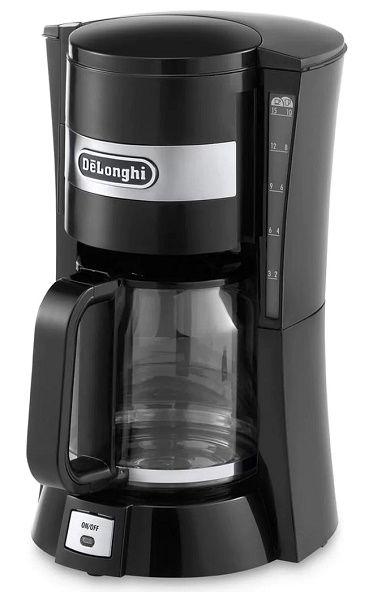 ماكينة تحضير القهوة بالتقطير من ديلونجي، تحضر ما يصل إلى 15 كوب أمريكانو، إيقاف تلقائي بعد 40 دقيقة، فلتر قابل لإعادة الاستخدام، خاصية منع التنقيط، لوحة تسخين وسهلة التنظيف، 900 واط، 1.25 لتر، LICM15211، أسود.