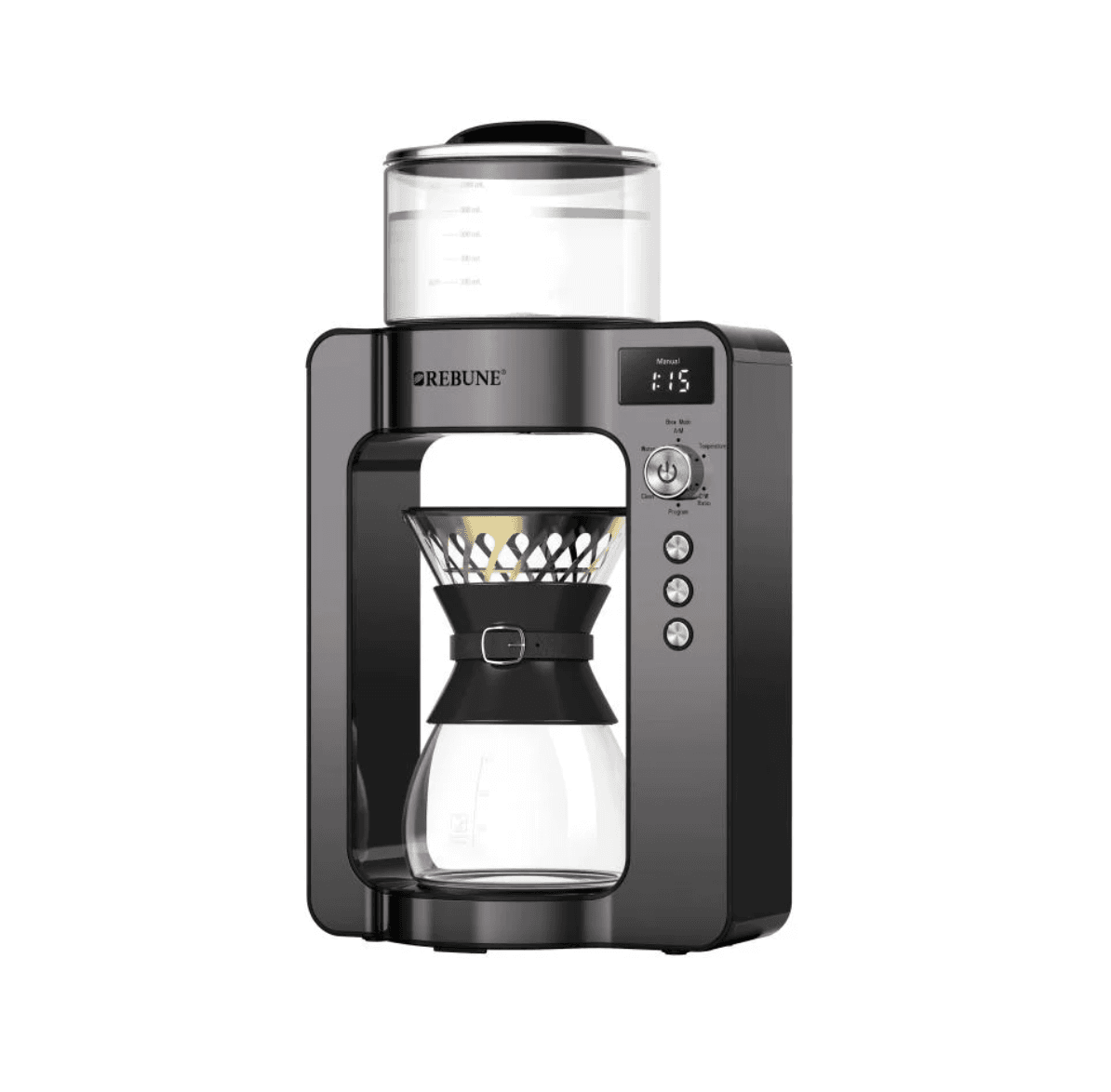 ماكينة تحضير قهوة ريبون أرابيكا RE6027 سعة 1 لتر، 1500 واط، أسود (RE6027black)