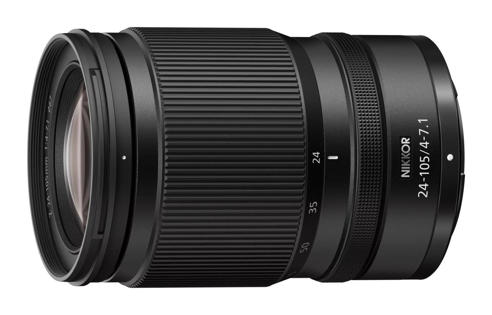 عدسة نيكون نيكور Z 24-105 مم f/4-7.1، عدسة تكبير/تصغير خفيفة الوزن ومتعددة الاستخدامات، نطاق طول بؤري واسع، JMA727DA، أسود