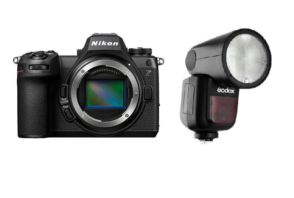 كاميرا نيكون Z6III بدون مرآة (VOA130AM) + هدية مجانية مصباح غودوكس TTL LI-ION دائري (V1N)